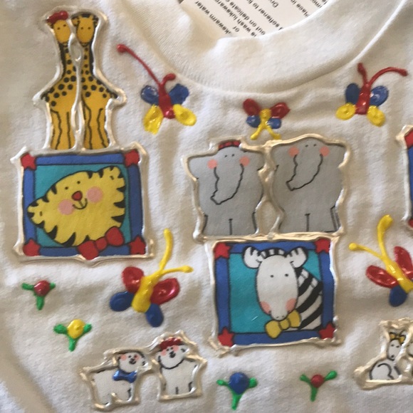 Handmade bib with animals - Picture 3 of 8
